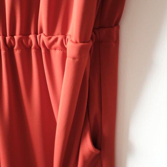 Terracotta Red Banana Republic V-neck Jumpsuit - Picture 4 of 4